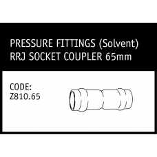 Marley Solvent (RRJ) Socket Coupler 65mm - Z810.65